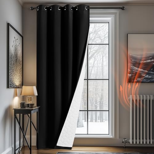 Deconovo Rideau Occultant 132×214 CM Noir