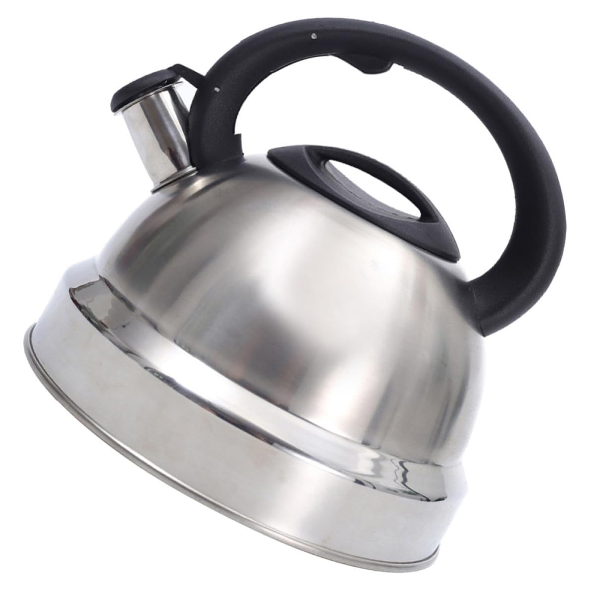 Hervidor de Agua Silbante de Acero Inoxidable Capacidad de 3l, Mango Cómodo y Diseño Plata para Cocina de Inducción y Sopa Instantánea