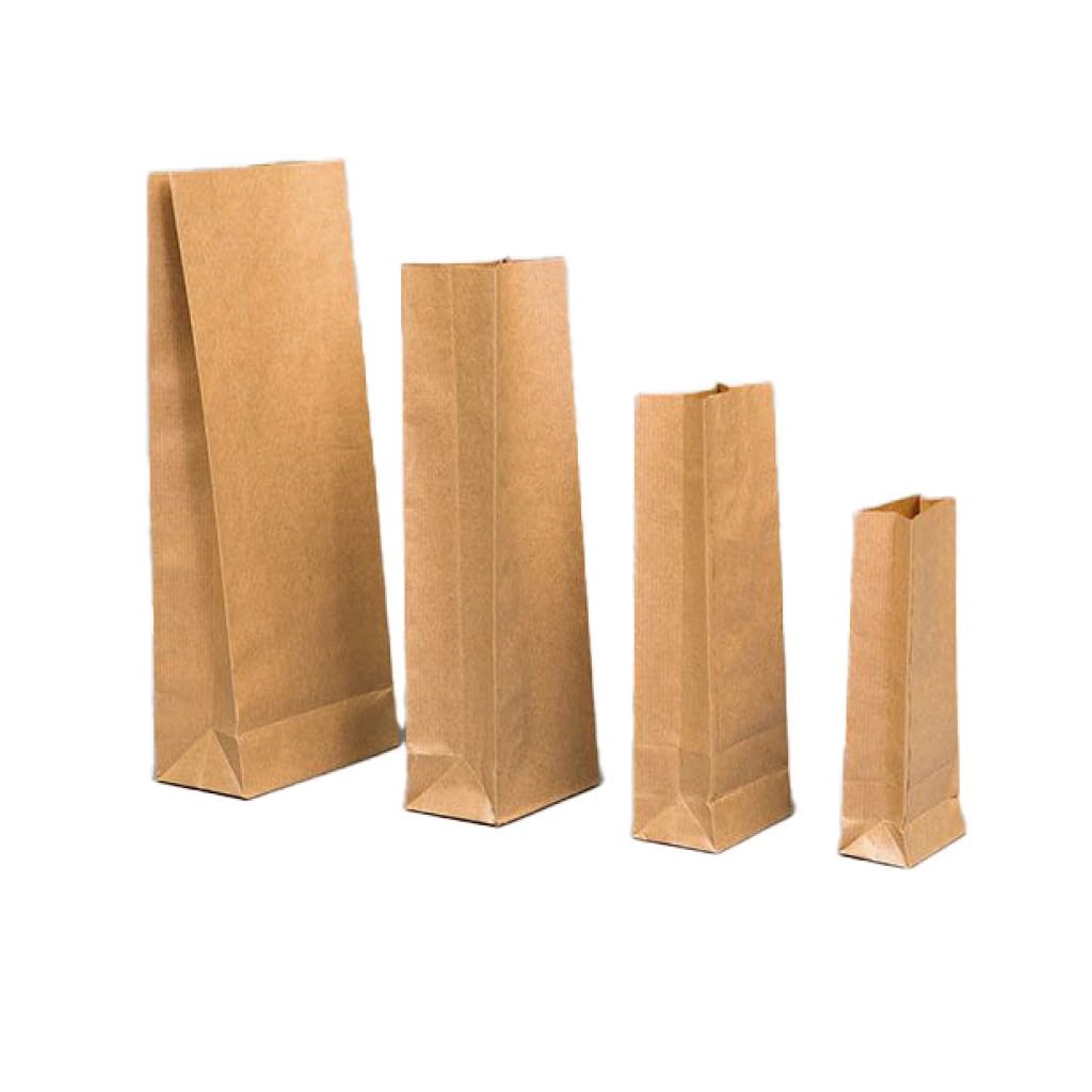 Trojan Packaging Brown Trojan Paper Bag Large Block Bottom Bags For Lunch, Sandwiches, Gifts, Grocery, Fruit – 100% Recyclable (25, 3.5Lb 150X215x310mm)