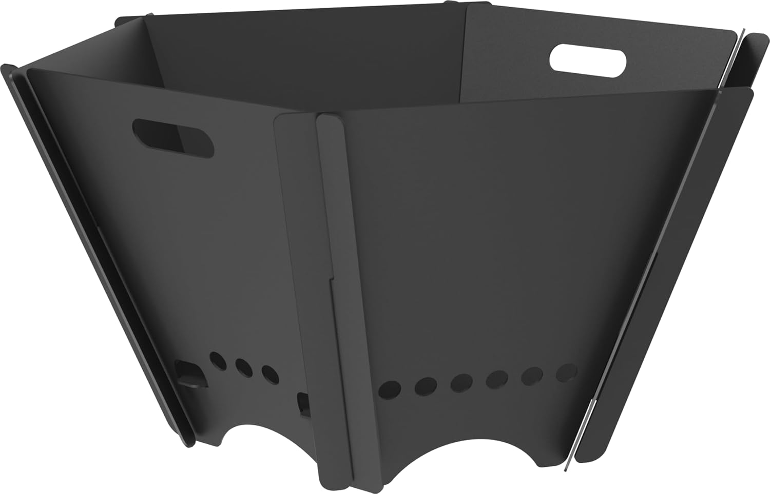 Tarter Medium Outdoor Fire Pit - 7-Piece Hexagonal Wood Burning Fireplace for Camping & Bonfires - Portable & Easy Assembly Design - Heavy Duty & Durable Sheet Steel, Powder Coated Finish