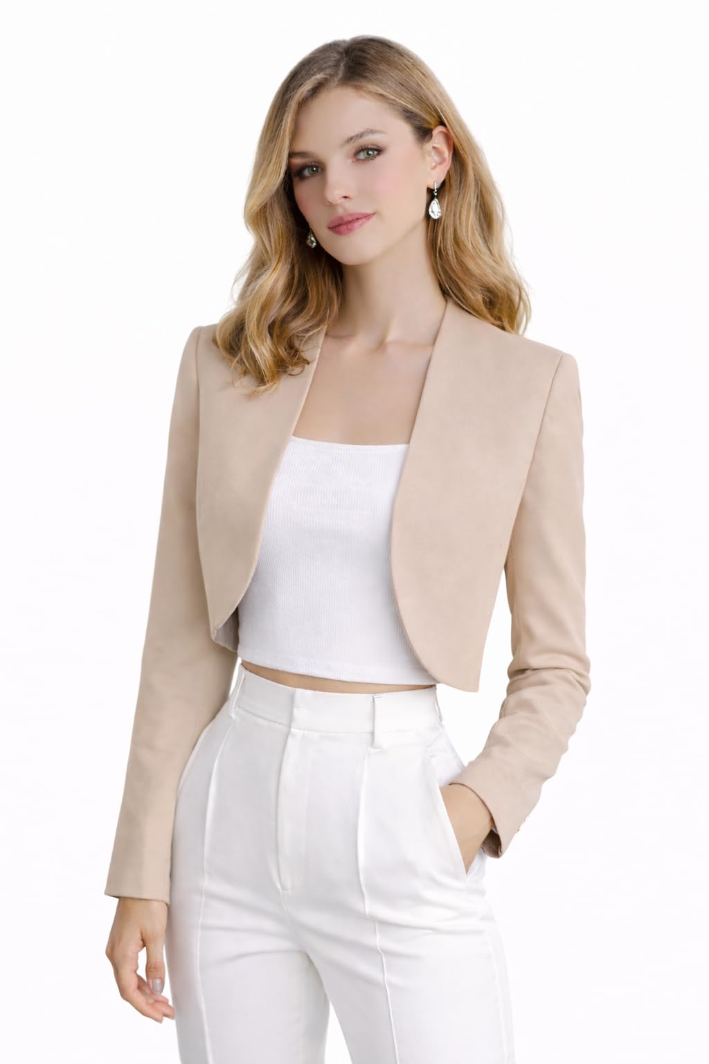 keri perry Women's Blazers | Blazer For Women | Blouse Top | Tshirt | Tops For Woman| Open Front Jacket | Light weight Coat | Round Neck Longline Jackets| Regular Fit |Fashion-Forward | Office| Formal-picture-1