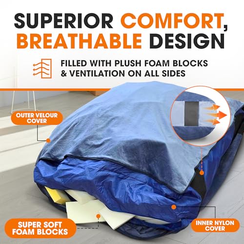 Cheer Collection Crash Pad - Crash Pads for Kids Sensory with Washable Cover - Sensory Room Must Haves - Crash Mat - Image 7