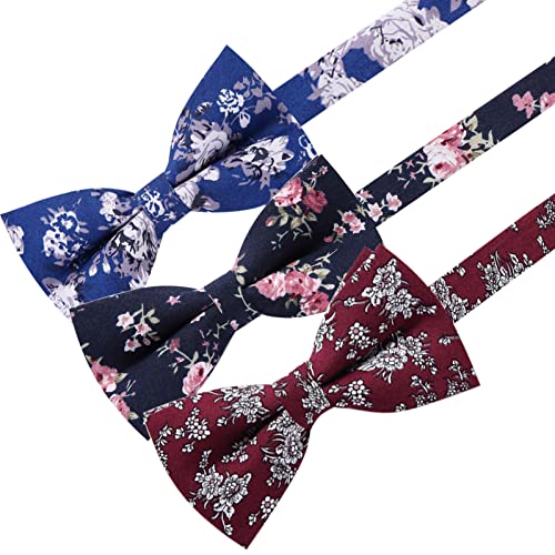 Image of AUSKY 8 PACKS Elegant Adjustable Pre-tied Bow Ties for Men Boys (1&4&5&6&8 Pack for option)