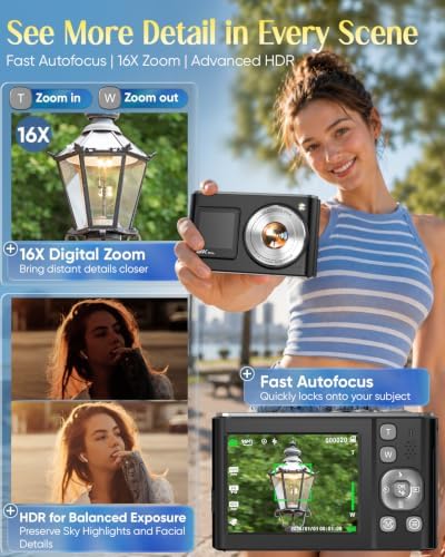 8K Digital Camera for Photography,96MP WiFi Dual Screens Vlogging Camera - 4