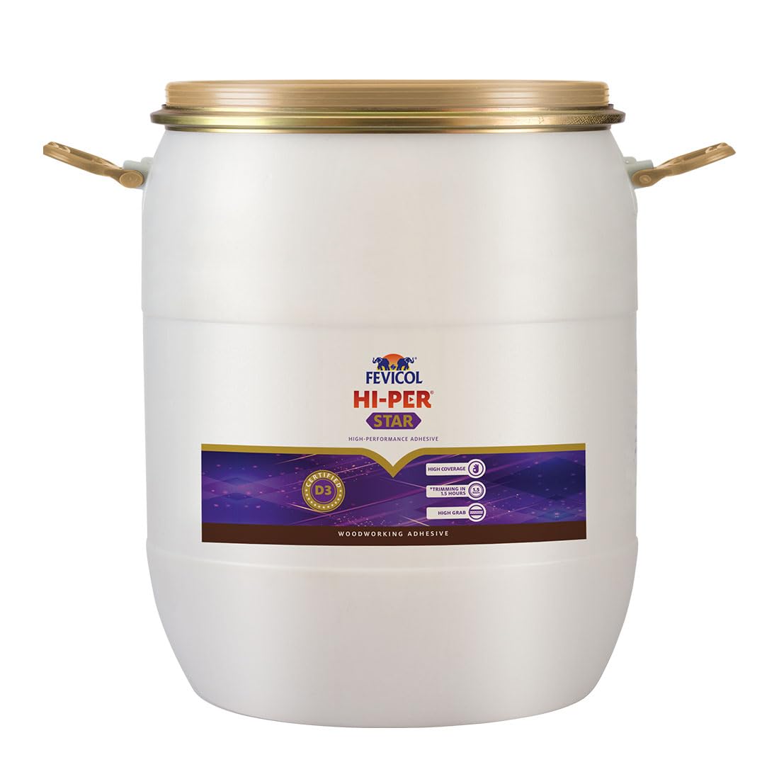 Pidilite Fevicol Hi-PER Star, 50kg- Technologicaly Advance waterproof woodworking Adhesive, Anti Bubble Formula, Faster Grab, Easy to Use