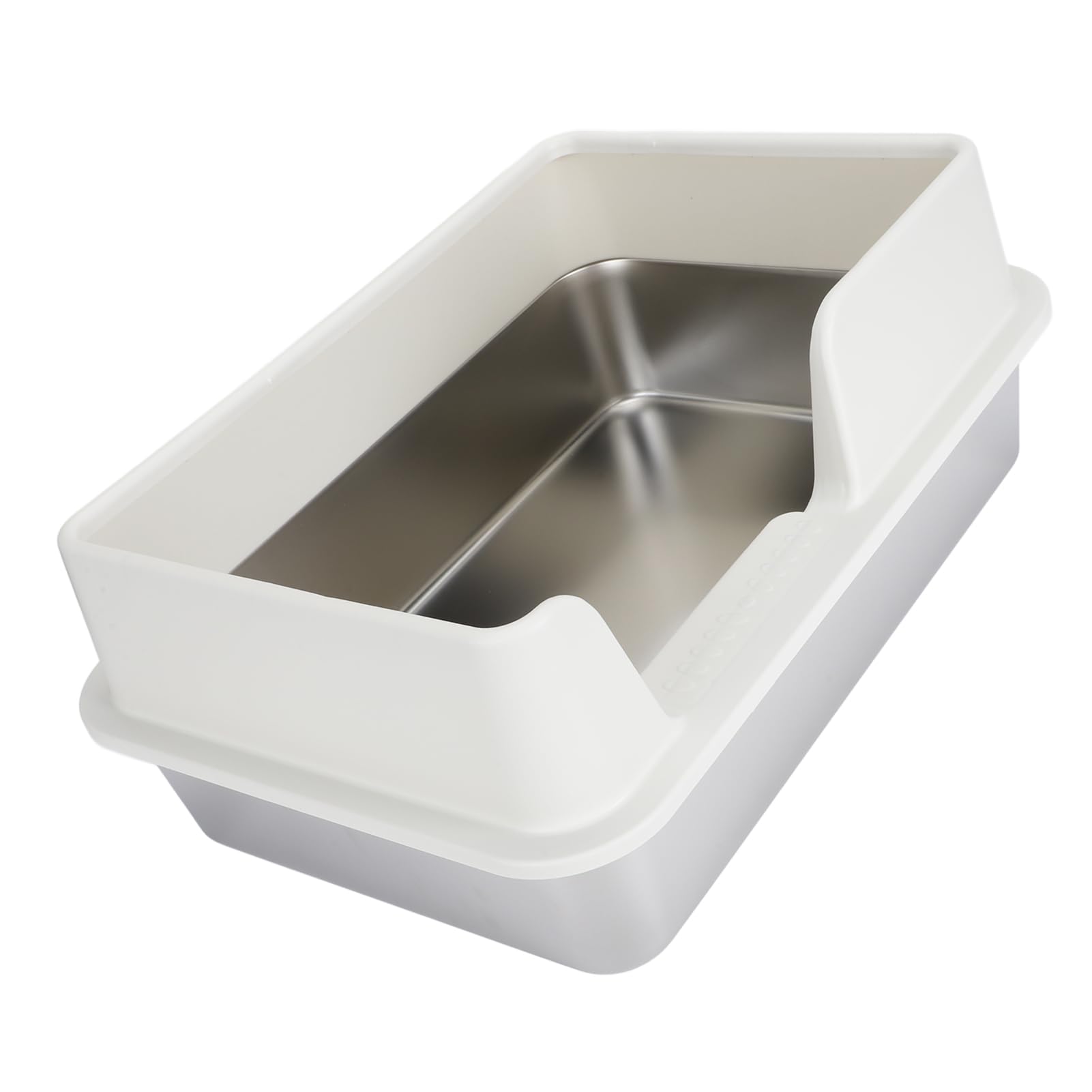 Goodivery ® Robuuste en Hygiënische Roestvrij Stalen Kattenbak met Hoge