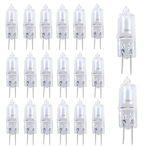 JZLBBC Lámparas Halógena G4 6V 5W 10W 20W 30W 40W Blanca Cálida Bombilla Halógena G4 Regulable Para Bombilla De Instrumento Bombilla De Microscopio,40W,20Pc