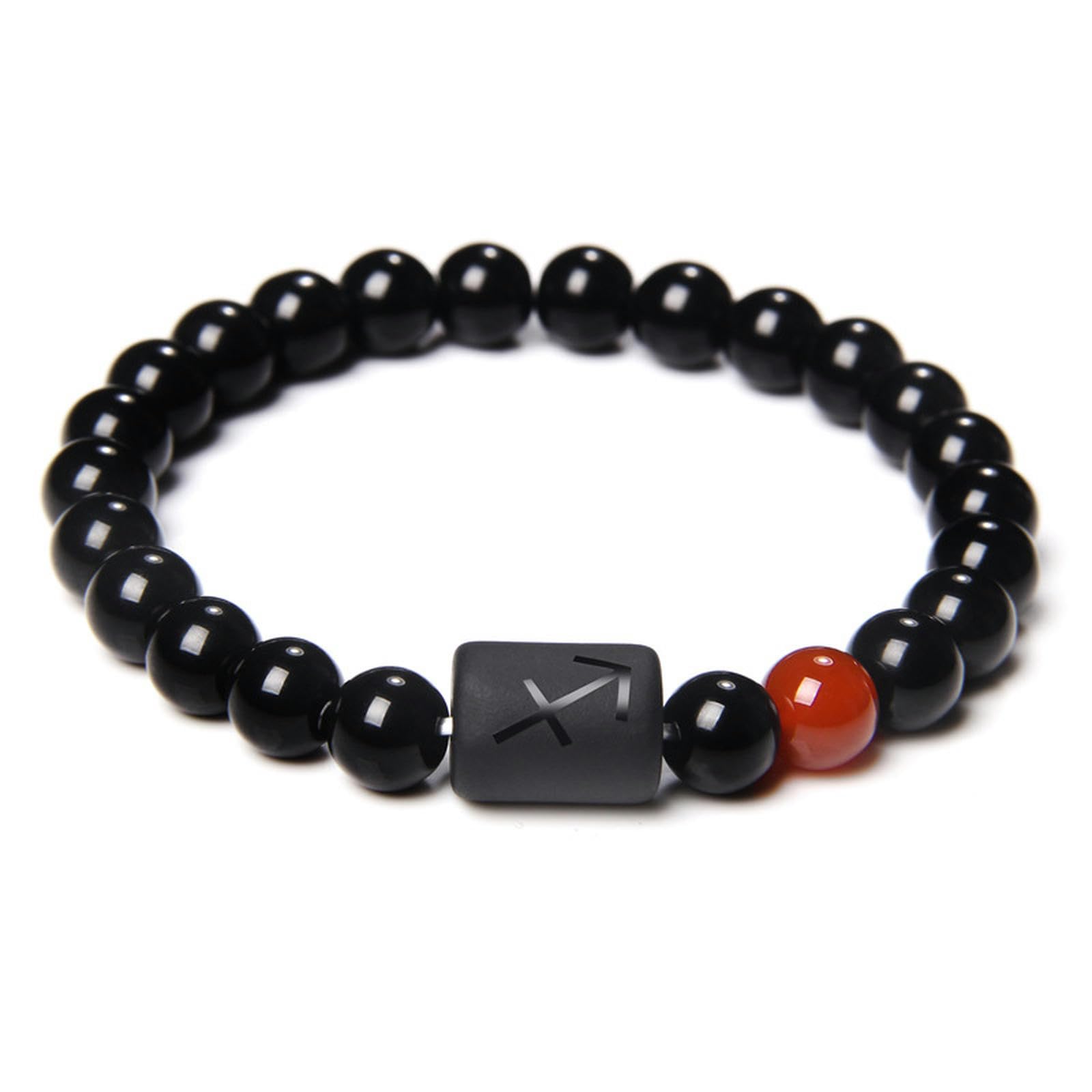 CMBSSTFC Perline in Pietra Naturale Segni Bracciale Amici Coppie Costellazione Bracciale con Perline Elasticizzate per Uomo Donna Regalo Gioielli