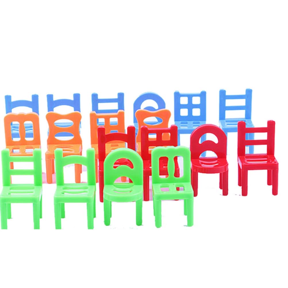 Tianbi – Jeu De Chaises Empilables Équilibre – 18 Pièces, 1 à 4 Joueurs – Reconnaissance Des Couleurs Et Coordination Dès 3 Ans