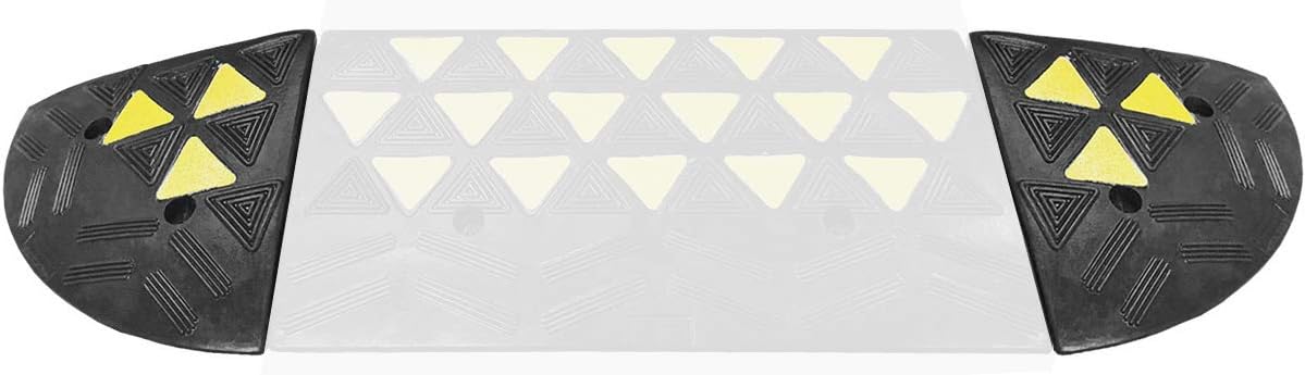 Electriduct Reflective 15 Ton Rubber Curb Ramp 30,000 lbs Capacity | 2 Pack : Automotive