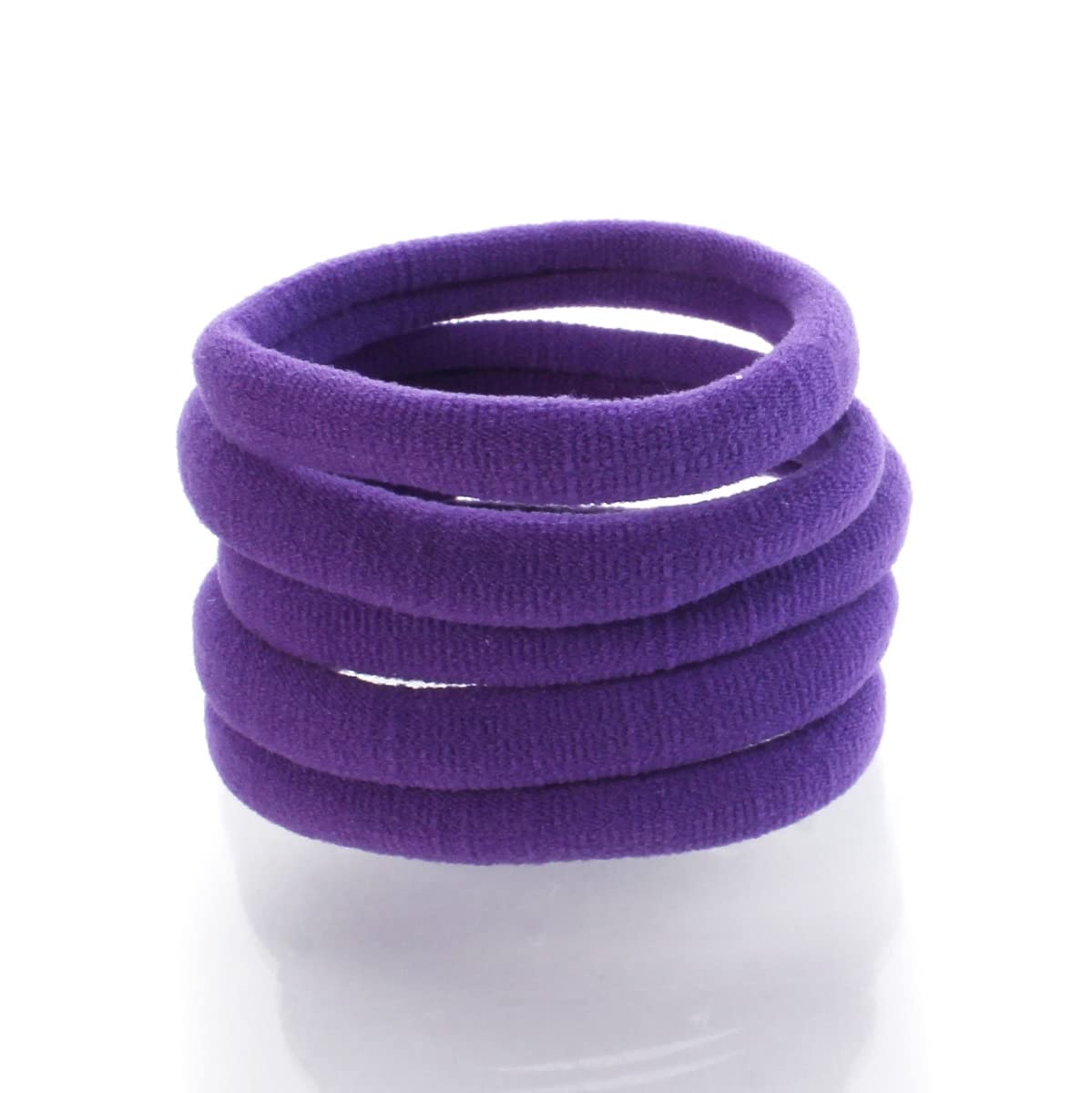 Large Thick Premium Elastic Ponytail Holder Seamless Hair Bands Purple 1000pcs