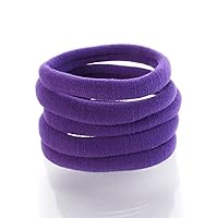 Vista 21 de My Lello Bandas elásticas grandes y gruesas para cola de caballo sin costuras, color verde esmeralda, 100