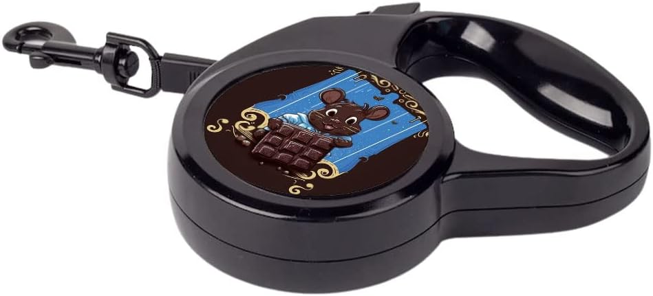 Mouse Retractable Pet Leash - Cute Leash - Chocolate Dog Leash - 118 inches
