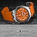Imagen de RORIOS Relojes Moda de Pulsera para Hombres Reloj Deportivos Cuarzo Reloj Casuales Analógico Reloj Multifuncional Cronógrafo Correa de Silicona Naranja