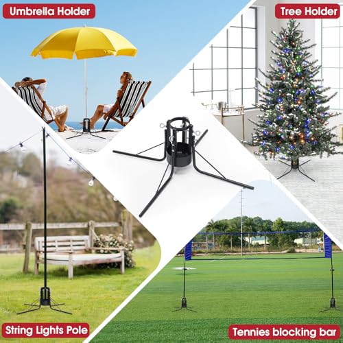 Soporte para árbol de Navidad DEROFIT 110 mm para evitar caídas y mantener el abeto recto 8
