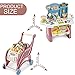 Supermarket Play Set Toy, Mini Dessert Shop Play,Toy Store Pretend Food, W/Shopping Cart for Kids Toddler, Unisex Age 3 4 5 Years.