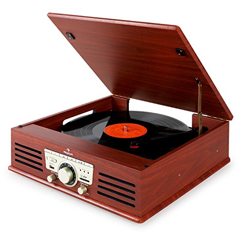 AUNA TT-92 – Platine Vinyle, Tourne-Disque, Entraînement Silencieux par Courroie, Lecteur SD, Port USB, Enceintes stéréo… - Les Beatles, Paul McCartney, John Lennon, RIngo Starr, George Harrison AUNA TT-92 - Platine Vinyle, Tourne-Disque, Entraînement Silencieux par Courroie, Lecteur SD, Port USB, Enceintes stéréo… – Image 3