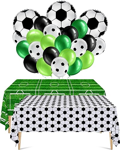 Hosuly 26 Pcs Disposable Plastic Tablecloth Balloons Party Decorations Supplies Include 54