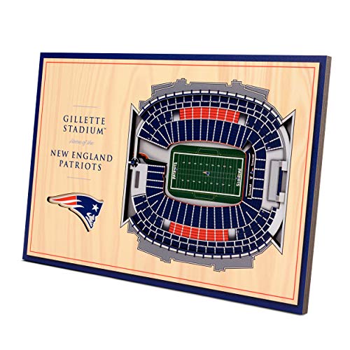 YouTheFan NFL New England Patriots Unisex New England PatriotsDesktop Stadium View, Wood Grain, Desktop