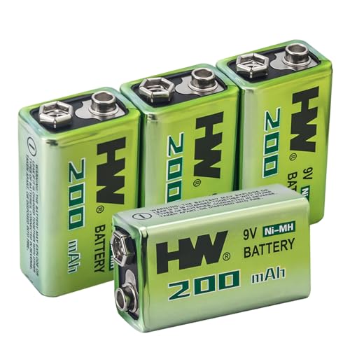 Hw 4 Pack Rechargeable Ni-Mh 9V Batteries cover