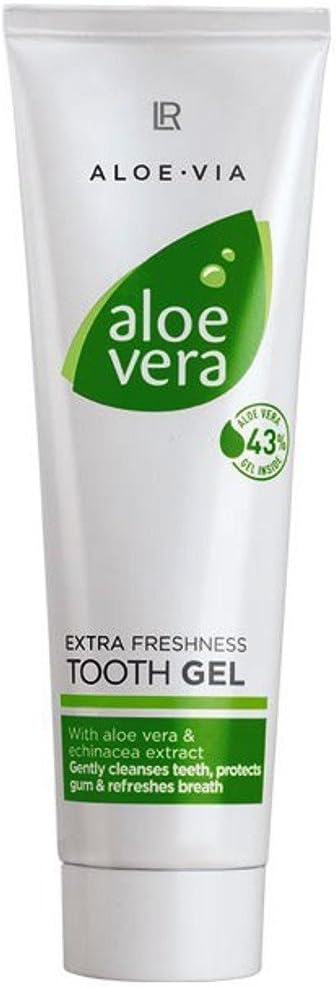 Gel Dental de Aloe Vera - Pasta de Dentes Extra Fresca Sem Flor para Crianças da LR da Alemanha - 100 Ml - Limpeza Dental Ativa com Equinácea (1)