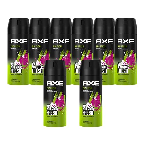 AXE Bodyspray Epic Fresh 8x 150ml | Deo Männerdeo ohne Aluminium | Deodorant Deospray für Herren Männer Men