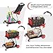 Multi Use Functional Collapsible Carts, Mobile Folding Trolley, Shopping Cart with Storage Crate, Portable Folding Cart, Shopping Cart Folding Trolley for Groceries, Home