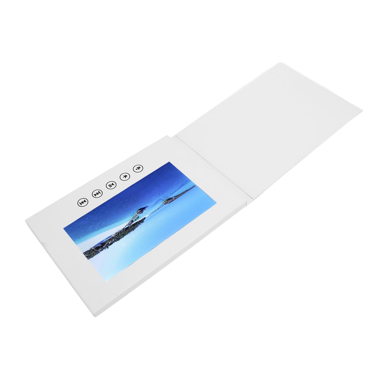 Tbest Biglietto D'auguri Video con Schermo a Colori LCD, Memoria da 128 MB, Altoparlante Integrato, Brochure Elettronica per Eventi e Aziende (10 pollici)