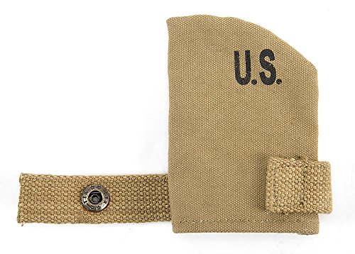 World War Supply M1 Garand, M1 Carbine, 1903 Springfield Canvas Muzzle Cover Khaki Marked JT&L 1942