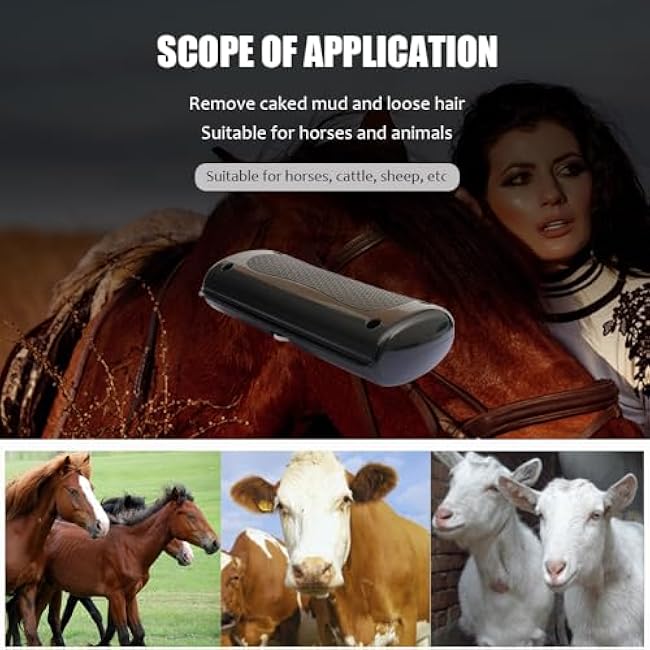 MAXIMILIAN Deshedding Brush for Dogs Cats Horses Undercoat Tool for Large and Small Pets Comb Removes Loose Dirt Hair and Fur Professional Pet Groomer-rBSBmwNv