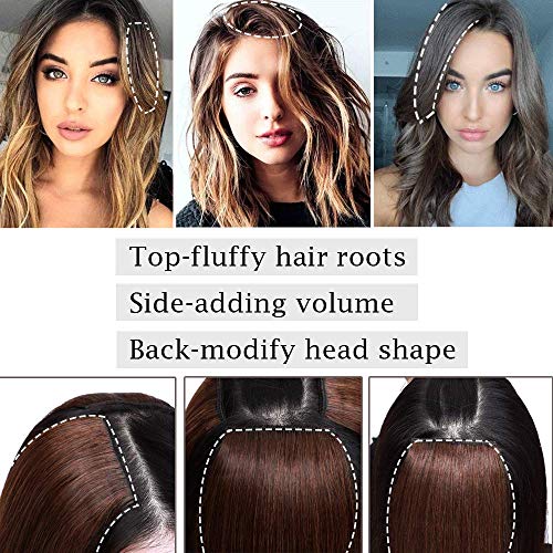 Rich Choices Clip In Mini Hair Extensions 100% Human Hair Remy Straight Short Invisible Seamless Hairpin Hair Adding Hair Volume Natural Cushion High Hair For Women (4'',#4 Medium Brown,8G) #TOP6