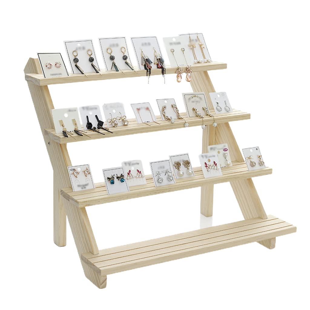 Vitrine amovible porte-bagues et rehausseur de présentation en bois