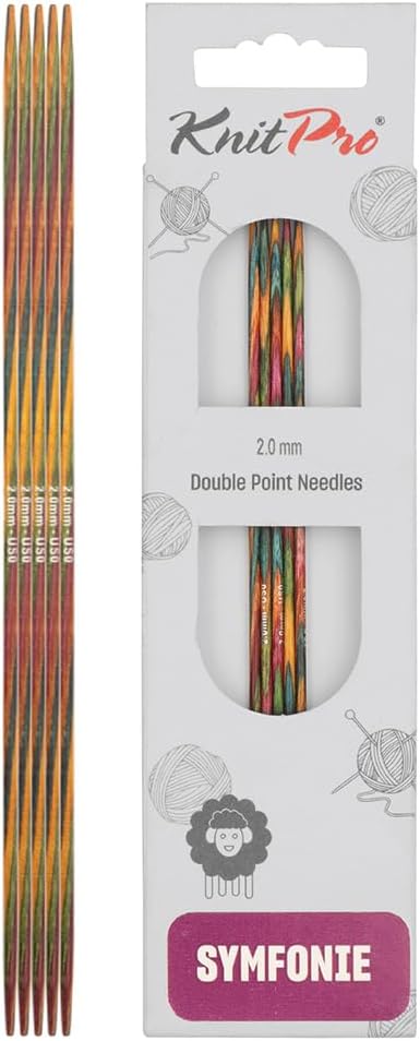 KNITPRO Symfonie Double Pointed Needles 4" (10cm) | 3.25mm