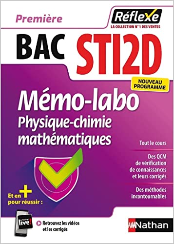 livre Mémo-Labo - Physique-Chimie / Mathématiques - 1re STI2D - Réflexe - 2026