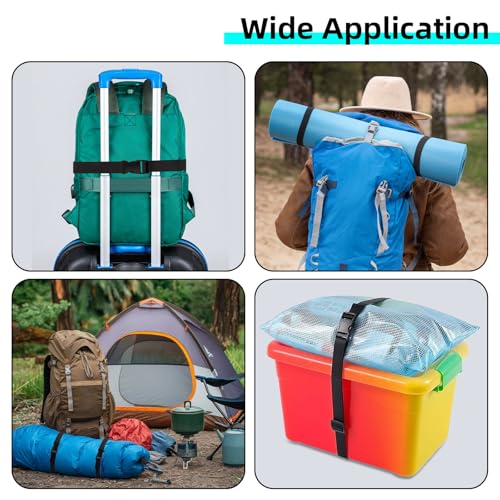 6Pcs Straps with Buckles, 47 inch Nylon Cinch Strap, Buckle Straps for Tie Down Backpack Luggage, Adjustable Strap for Packing, Outdoor Activities4