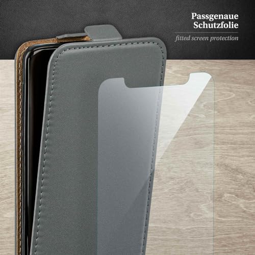 Coque iPhone 12 Mini moex protection 360 intégrale à rabat gris