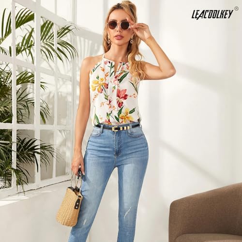 LEACOOLKEY Skinny Leather Belt Thin Waist Belt for Women Jeans Dress Fashion Ladies Belt with Gold Buckle — view 4
