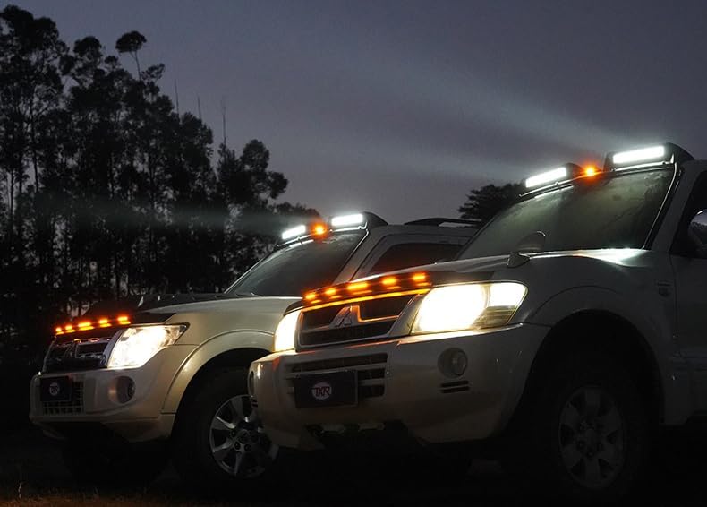 ルーフトップライトバー LED DRL ブラックランプ P V97 V93 V75 V73に適合