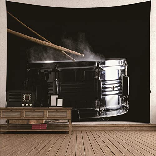 Effet décoration murale garçon Isdreem : tapisserie de percussion tissu premium 200x150