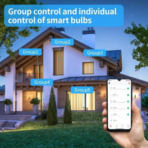 HUTAKUZE Alexa Light Bulbs WiFi Smart Bulb Bayonet, 10W 900LM (90W Equivalent) Dimmable Warm Light, Timing Function Compatible with Alexa Google Home, 2700K B22 LED Bulb, No Hub Required (2 Pack)