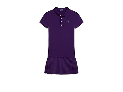 Polo Ralph Lauren Kids Pleated Stretch Mesh Polo Dress (Big Kid) Girl