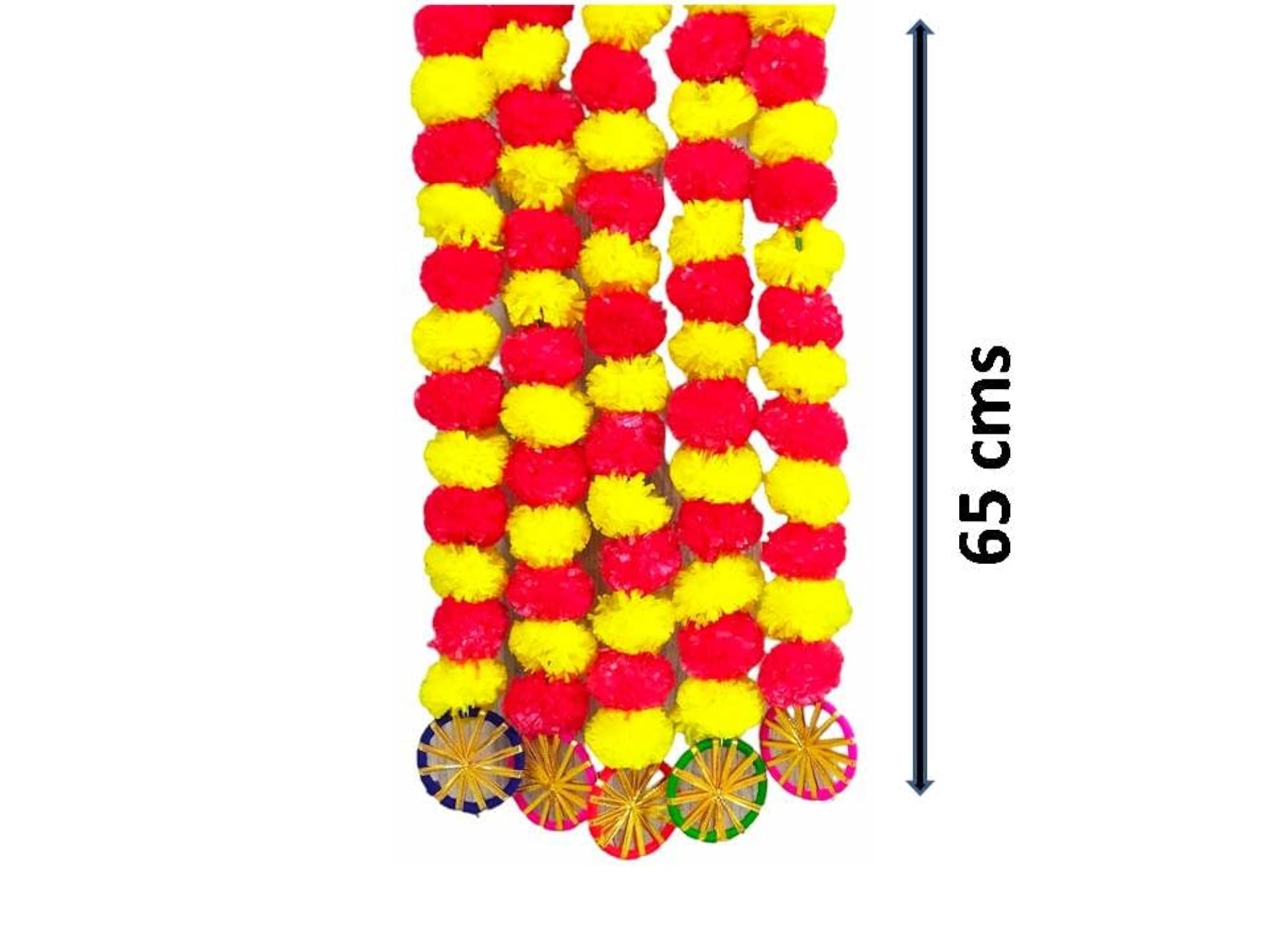 10 Pcs Artificial Marigold Hanging String Toran for Home Decoration