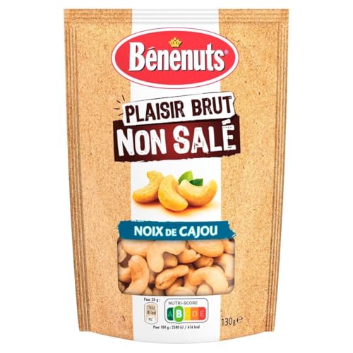 Noix de cajou non salées Benenuts le lot de 3 sachets pour vos apéritifs sains en famille
