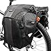 Ibera Bicycle Bag PakRak Clip-On Quick-Release All Weather Bike Panniers (Pair), Includes Rain Cover , Black