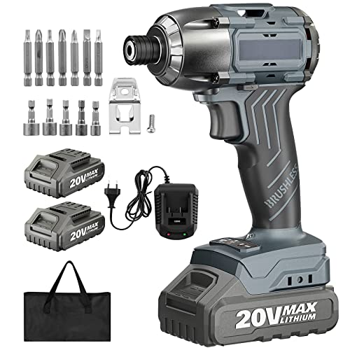 FNRIDS Clé à chocs sans fil, clé à chocs dynamométrique 600 Nm, vitesse variable 2300/2800 tr/min, avec batterie Li-ion 4.0Ah et chargeur, avec levier d'extension et 6 douilles (perceuse à percussion)