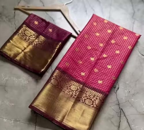 Generic pink kanjivaram silk saree – image 6