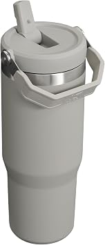 Stanley IceFlow Stainless Steel Tumbler - Vacuum Insulated Water Bottle for Home, Office or Car Reusable Cup with Straw Leak Resistant Flip Cold for 12 Hours or Iced for 2 Days, Ash, 30OZ