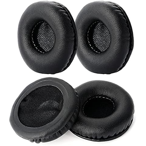 eROOSY 4PCS Ear Pads Cushions Replacement 50 mm Protein Leather Foam Cushions for 5cm Headphone Compatible with Sennheiser ATH Sony AKG Philips Audio-Technica Headphones Cover