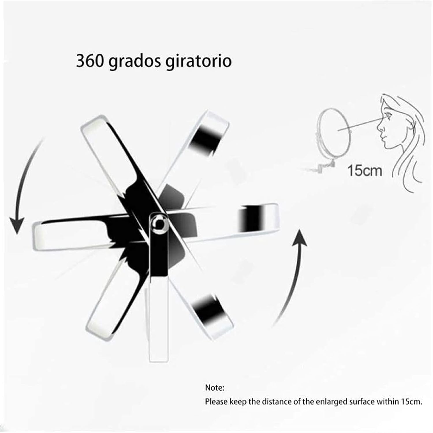 Wall-Mounted Makeup Mirror Quality 8.5 Inch Desktop LED Makeup Mirror Brushed Nickel Double Sided 3X Magnified Lighted