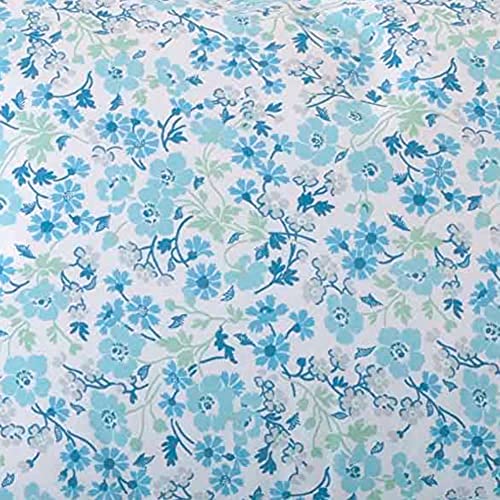 Laura Ashley Home - Percale Collection - 6-Piece Percale Weave Sheet Set - 100% Cotton Bedding - Cool, Crisp, And Breathable, Queen, Jaynie Winter Green #TOP4